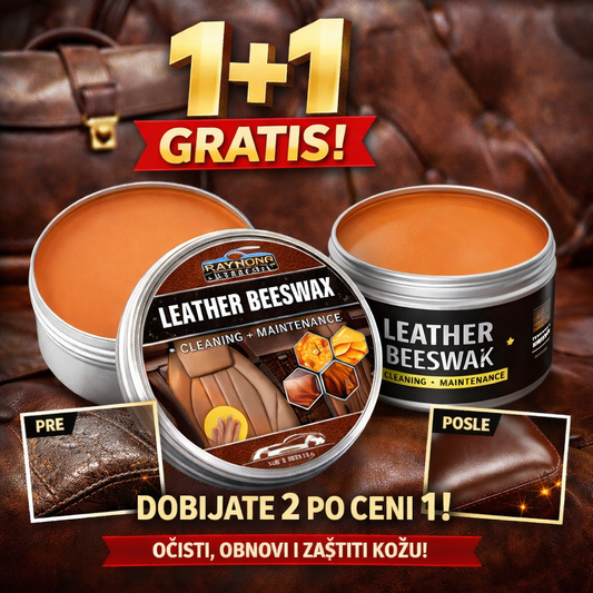 LEATHER BEESWAX – VOSAK ZA OBNOVU KOŽE 1+1 GRATIS
