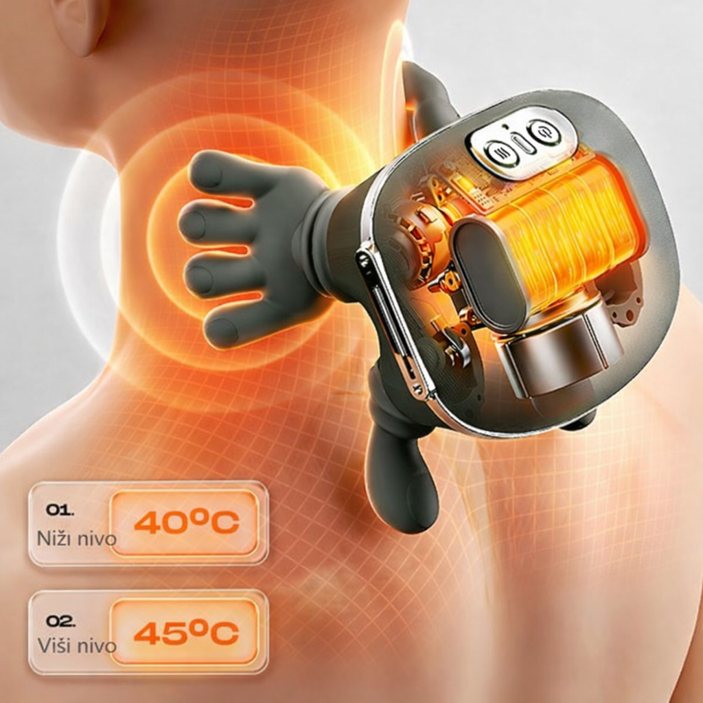 Prenosivi grejani masažer za vrat i leđa – Olakšanje koje osećaš odmah