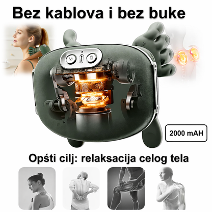 Prenosivi grejani masažer za vrat i leđa – Olakšanje koje osećaš odmah