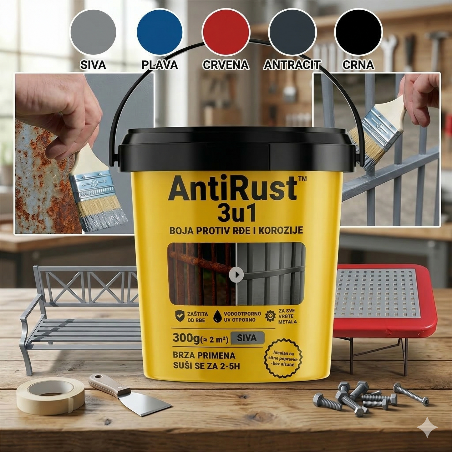 Hydroxseal™ AntiRust™ 3u1 – Boja Protiv Rđe